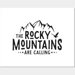 Rocky Mountains calling (black) Posters and Art